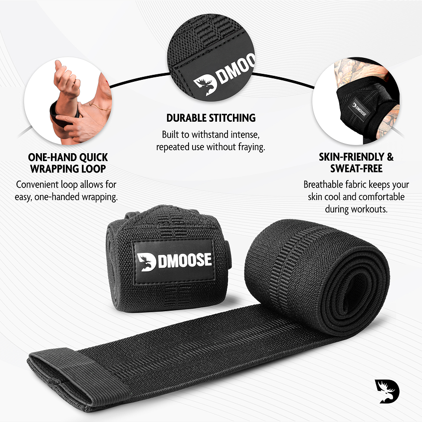 Elbow Wraps - Black Solid